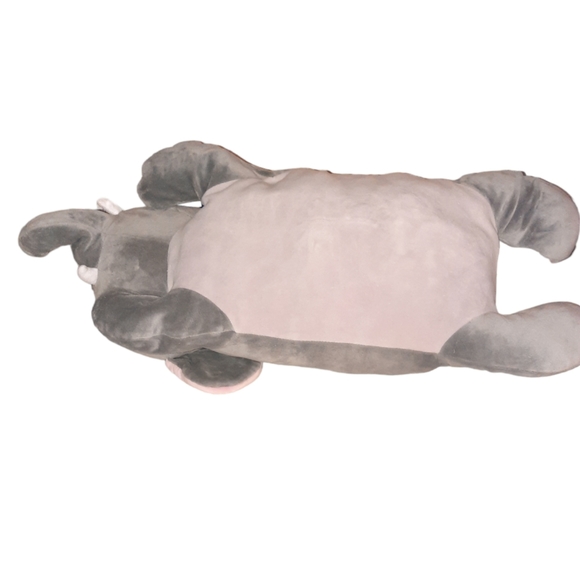 SNOOZIMALS ELEPHANT 20" Pillow Plush Gray Pink Go! Games Squishy Stuffed Animal - Picture 6 of 8